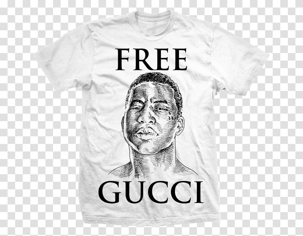 Download I Love Gucci Mane And I'm Not Afraid To Admit It Free Gucci T Shirt, Clothing, Apparel, T-Shirt, Person Transparent Png