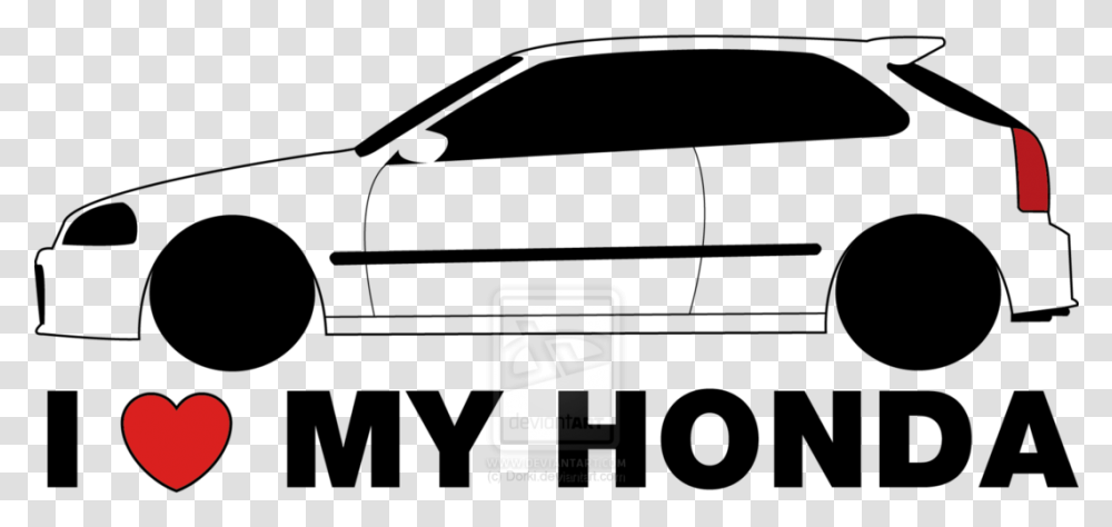 Download I Love My Honda Logo Logo De Honda Civic, Symbol, Trademark, Label, Text Transparent Png