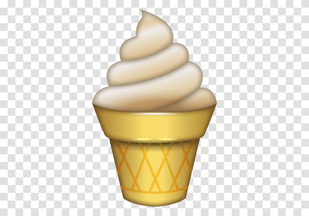 Download Ice Cream Emoji Icon Emoji Island, Dessert, Food, Creme, Cone Transparent Png