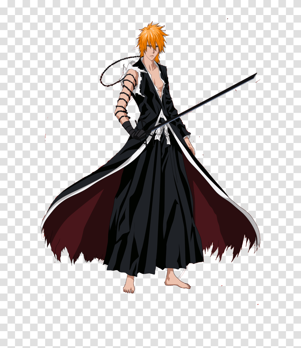 Download Ichigo Picture Hq Image Anime Ichigo Getsuga Tenshou, Samurai, Person, Human, Clothing Transparent Png