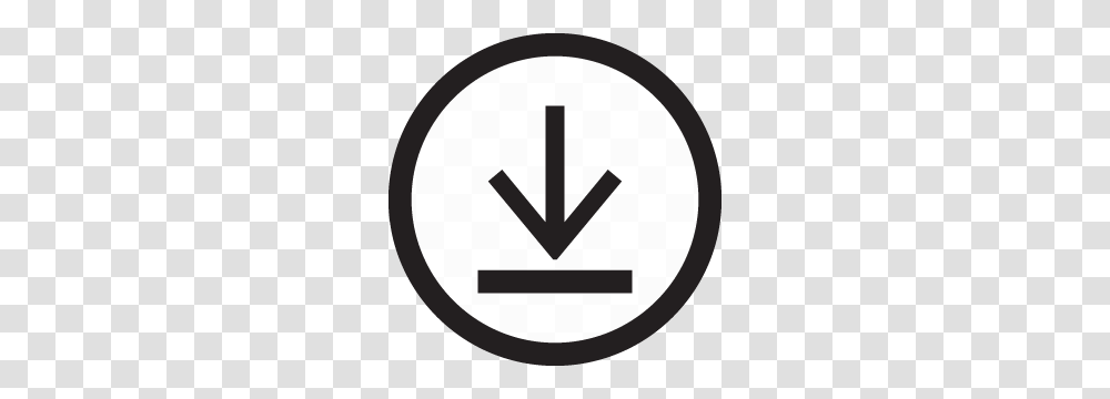 Download Icon Down Arrow, Sign, Stencil Transparent Png