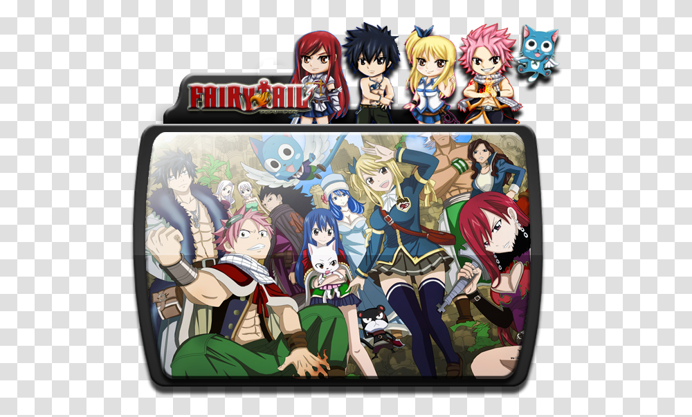 Download Icon Folder Anime Fairy Tail, Comics, Book, Doll, Toy Transparent Png