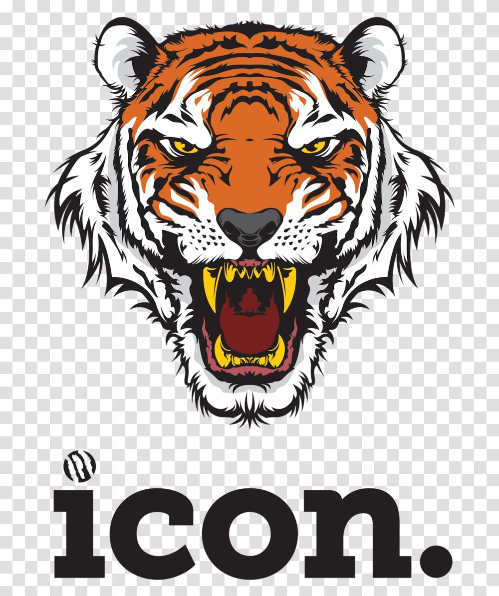Download Icon Jogger Suit Greymidnight Milkyway Tiger Icon Hoodie With Tiger, Wildlife, Mammal, Animal, Graphics Transparent Png