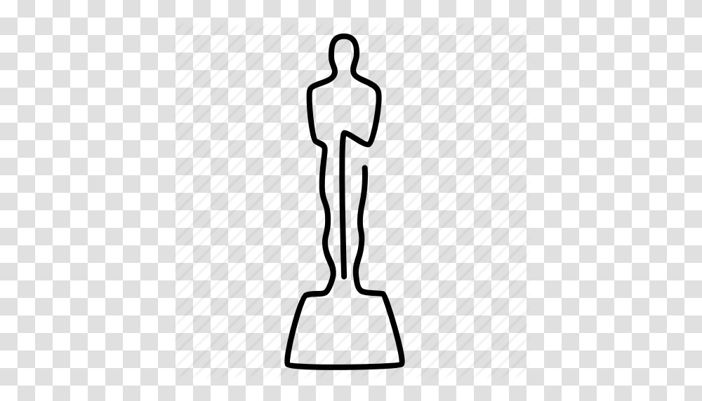Download Icon Oscar Statue White Clipart Academy Awards, Silhouette, Light, Lighting Transparent Png