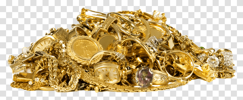 Download If We Can Resell Your Old Jewellery May Be Able Pile Of Gold Jewelry Transparent Png