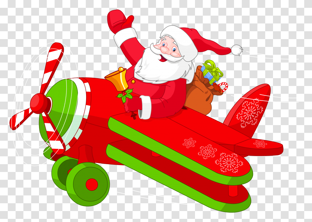 Download Image Free Christmas Airplane Clipart Plane, Graphics, Transportation, Vehicle, Lawn Mower Transparent Png