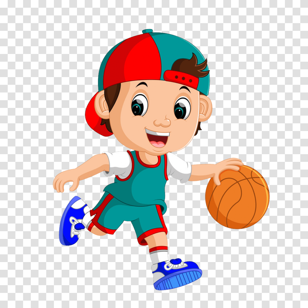 Download Image Free Player Royalty Clip Art Little Boy Playing Basketball Clipart, Toy, Elf, Costume, Sphere Transparent Png