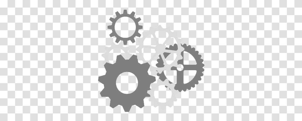 Download Image Gears Black And White, Machine, Poster, Advertisement, Rug Transparent Png
