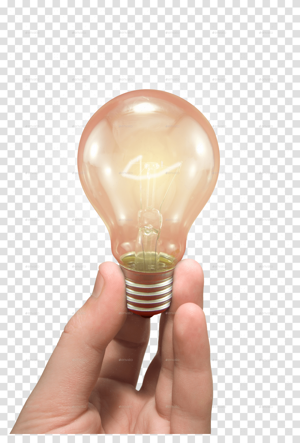 Download Image Preview Setbulb 1 Hand Light Bulb Hand With Light Bulb, Lightbulb, Person, Human Transparent Png
