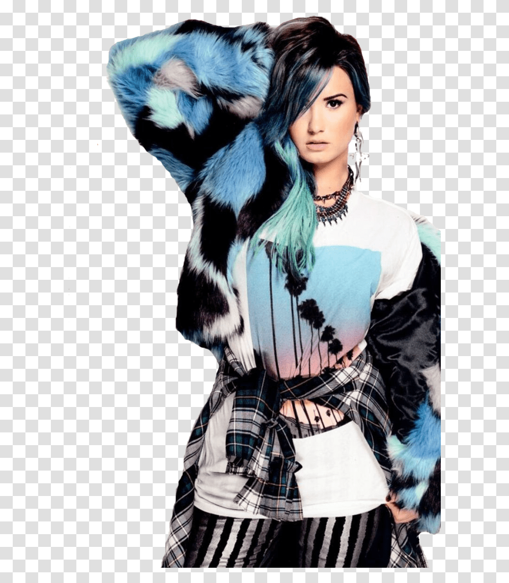 Download Image Report Demi Lovato No Background Nylon Revista, Apparel, Costume, Person Transparent Png