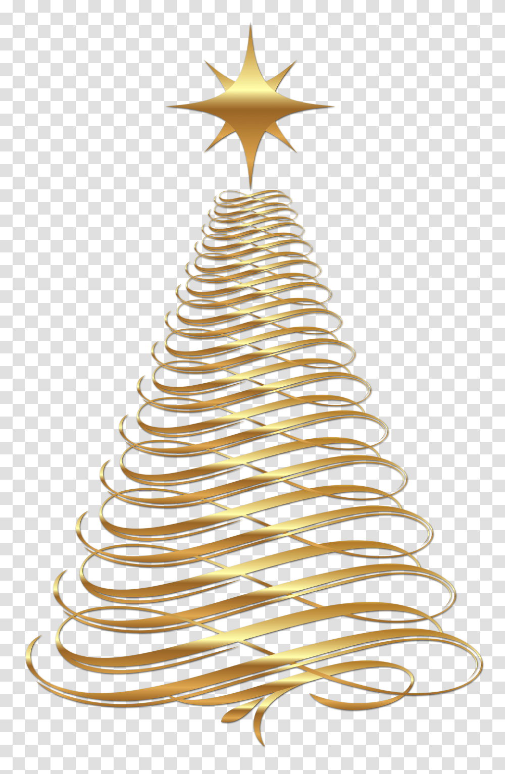 Download Image Result For Christmas Background Golden Christmas Tree, Wedding Cake, Dessert, Food, Spiral Transparent Png