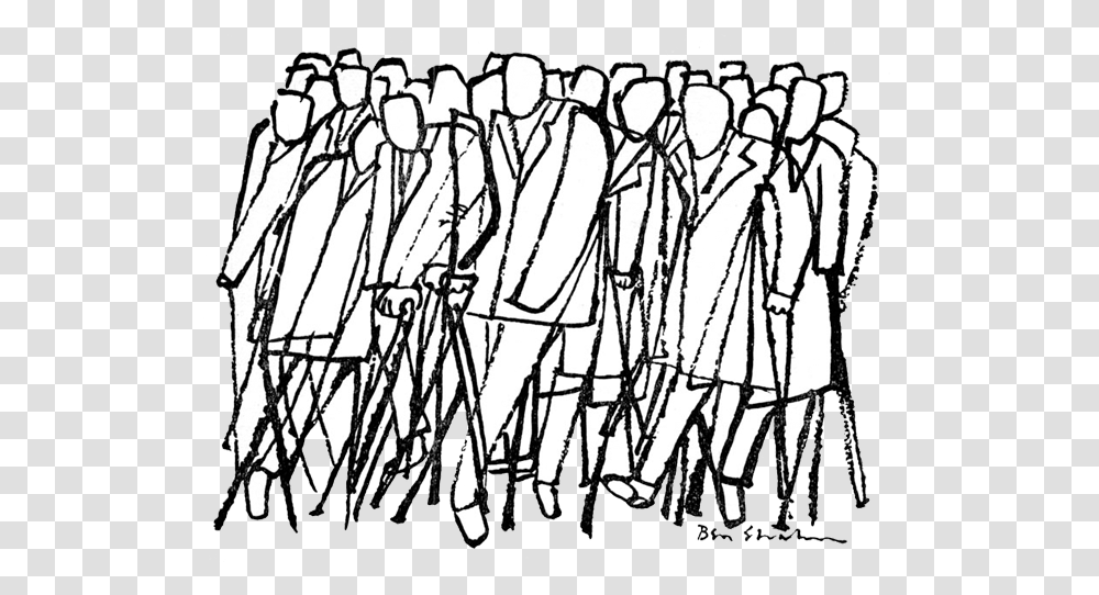 Download Image Result For Crowd Of People Drawing Ben Ben Shahn Drawings, Architecture, Building, Art, Chandelier Transparent Png