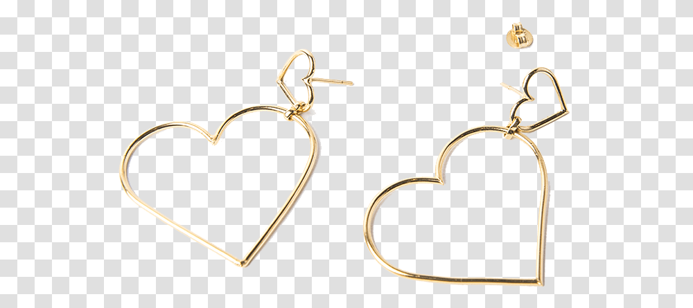 Download Imagen De Broken Wire Double Heart Earrings Solid, Accessories, Accessory, Jewelry Transparent Png