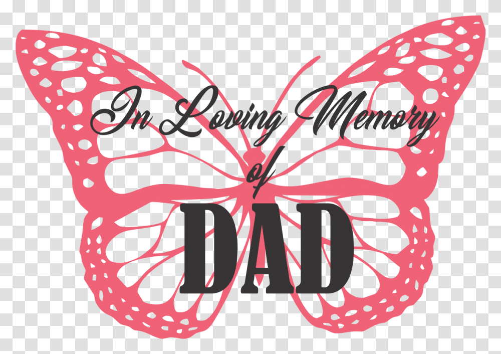 Download In Loving Memory Of Dad Butterfly Clipart Black And White, Plant, Hibiscus, Flower, Blossom Transparent Png