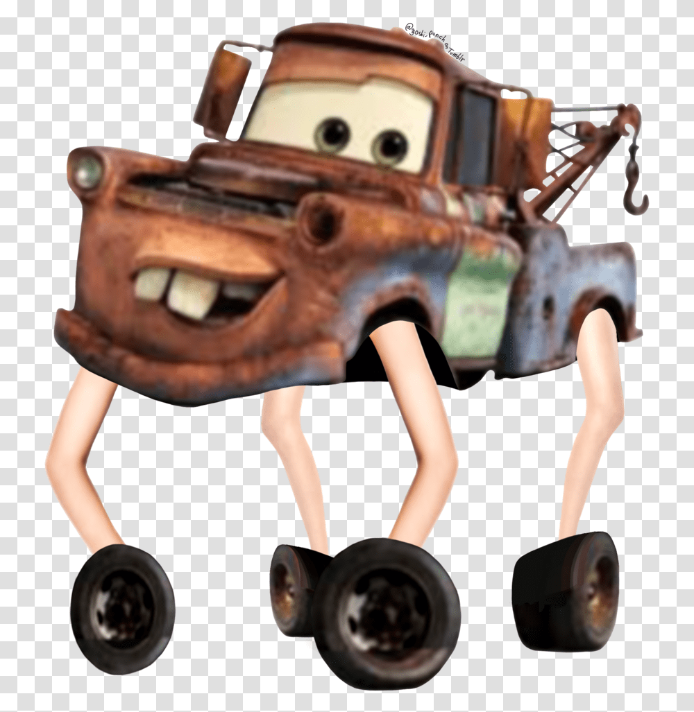 Download In The Movie 'cars 2' Tow Mater Goes Into A Cars Mater, Toy, Figurine, Doll, Person Transparent Png