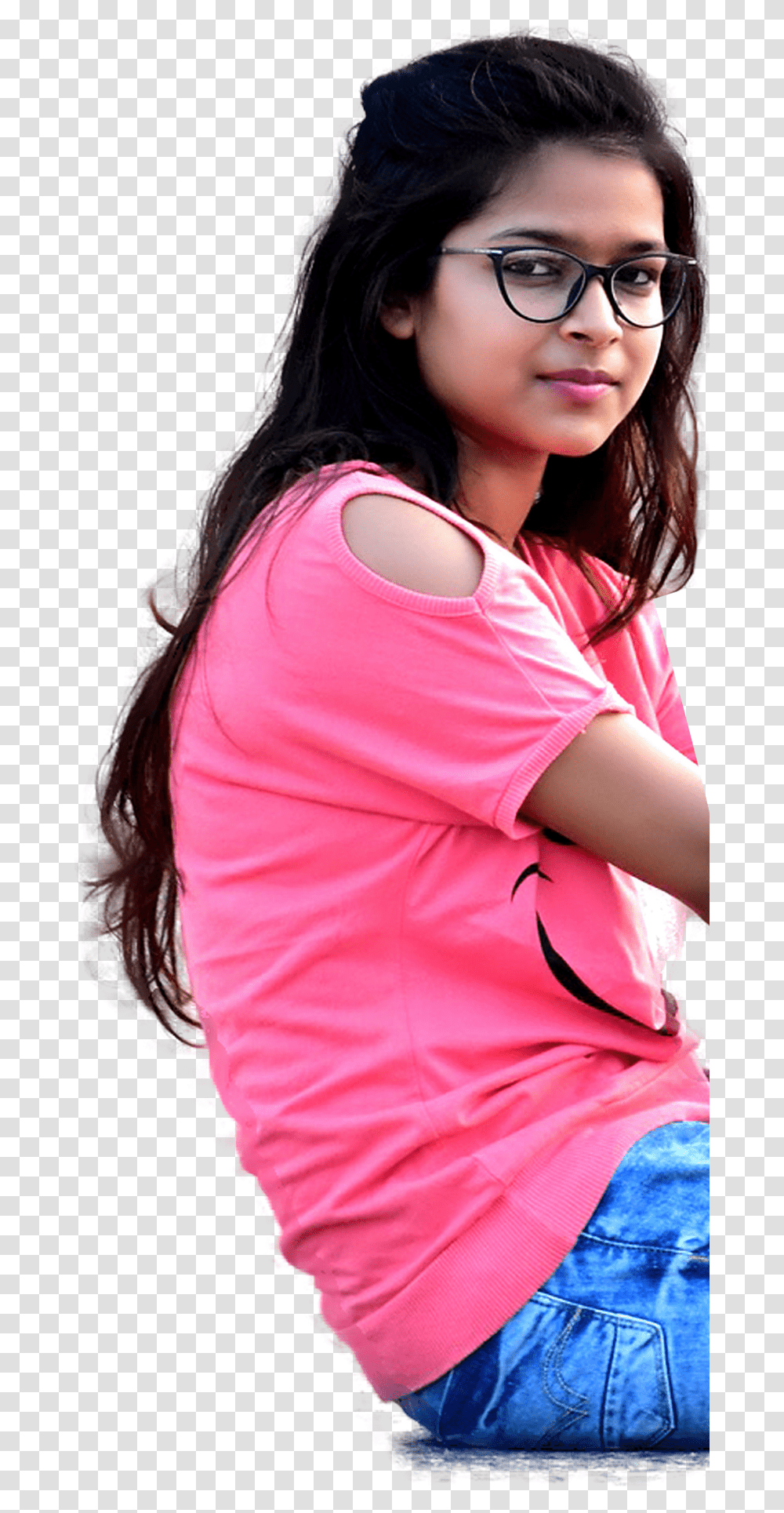 Download Indian Girl Picsart Editing Girls, Clothing, Glasses, Person, Face Transparent Png