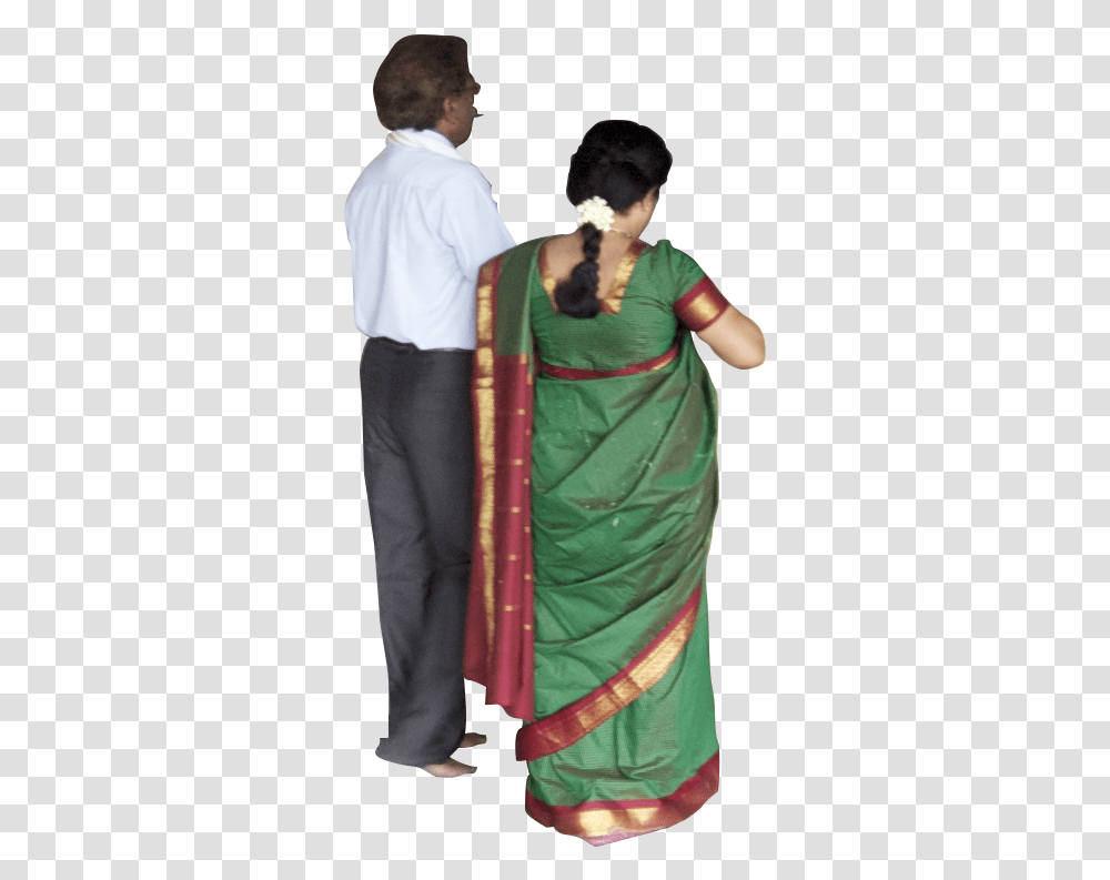 Download Indian People Indian People Walking Indian People File, Clothing, Person, Sari, Silk Transparent Png