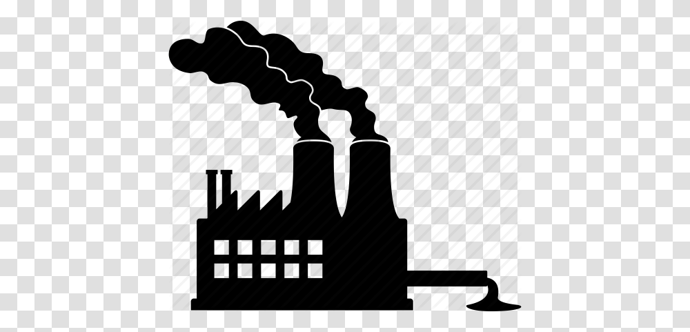 Download Industry Pollution Icon Clipart Pollution Clip Art, Piano, Building, Architecture, Machine Transparent Png