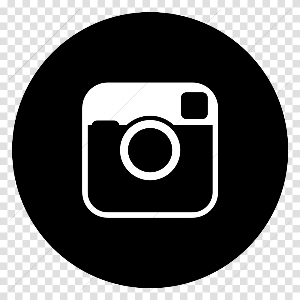 Download Instagram Icon Black Circle Clipart Circle Black Instagram Logo, Electronics, Camera, Switch, Electrical Device Transparent Png