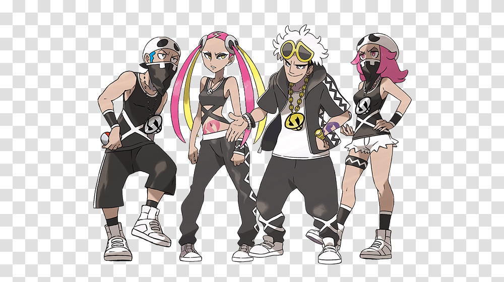 Download Instead Of Conquering Gyms Pokemon Sun And Moon Team Skull Pokemon Drawing, Person, Comics, Book, People Transparent Png