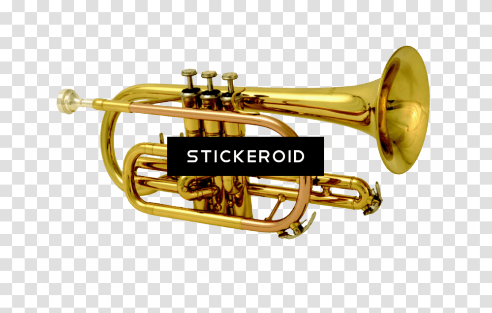 Download Instrument Cornet Full Brass Band Instruments, Flugelhorn, Brass Section, Musical Instrument, Trumpet Transparent Png