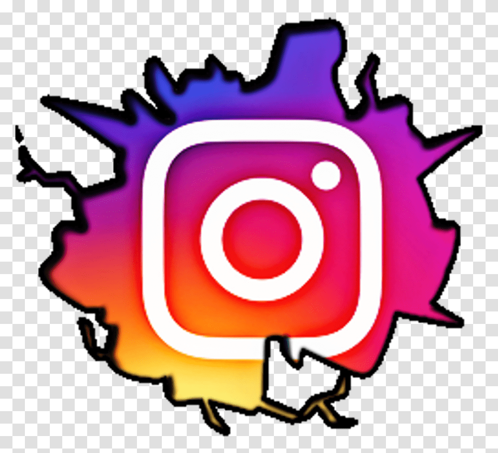 Download Intagram Sticker Instagram Symbol Black And White Instagram Social Media Facebook, Graphics, Art, Light, Text Transparent Png