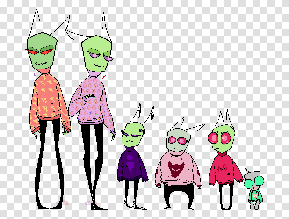 Download Invader Zim Gir Cartoon, Person, Comics, Book, Drawing Transparent Png