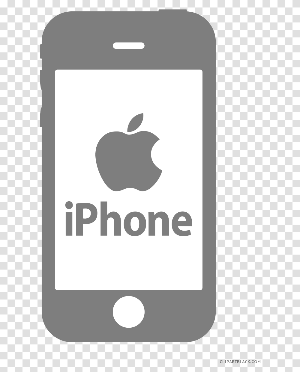 Download Iphone Clipart Black And White Iphone Clipart Black And White, Electronics, Mobile Phone, Cell Phone, Text Transparent Png