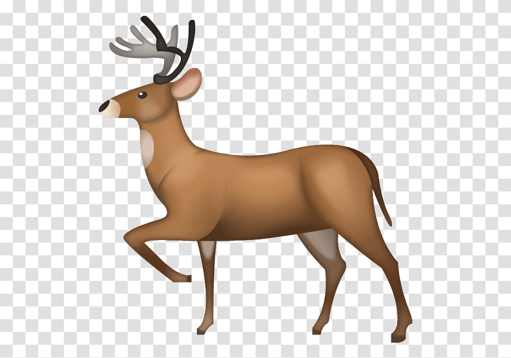 Download Iphone Emoji Icon Iphone Deer Emoji, Elk, Wildlife, Mammal, Animal Transparent Png