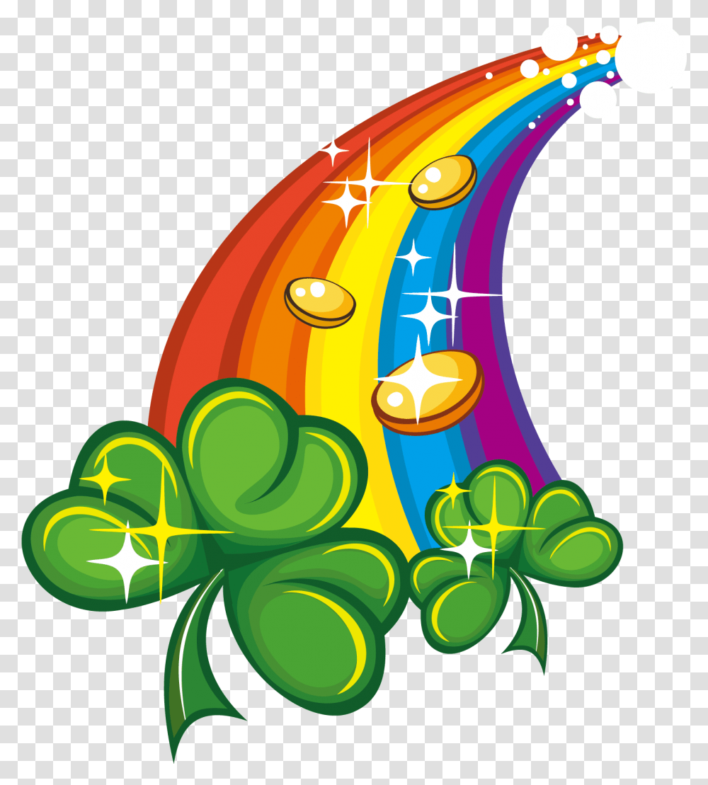 Download Irish Leaf People Symbol Patricks Saint Day Hq Irish St Day Rainbow, Graphics, Art, Sea, Outdoors Transparent Png