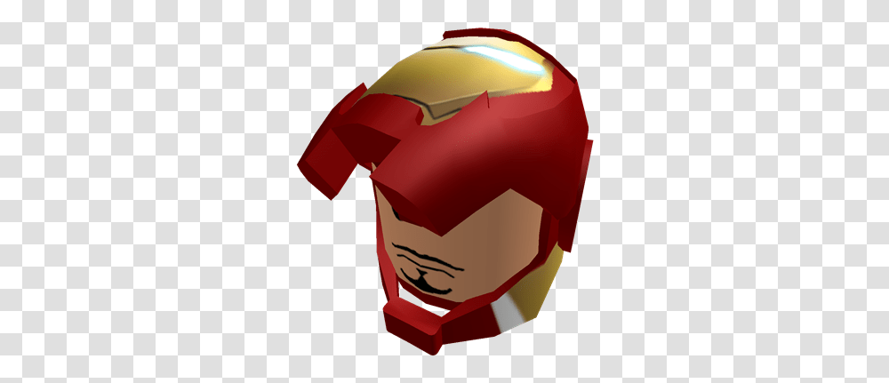 Download Iron Man Clipart Tony Stark Iron Man Mask Roblox, Label, Text, Helmet, Clothing Transparent Png