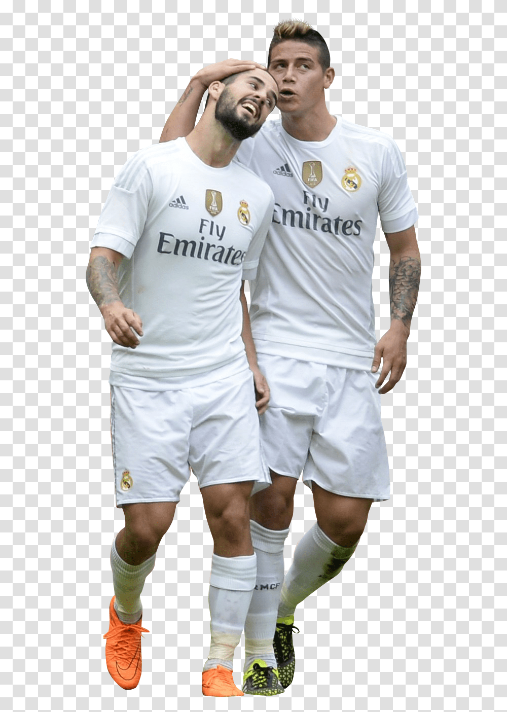 Download Isco & James Rodriguez Render Full Size Image Football Player, Clothing, Apparel, Shorts, Person Transparent Png