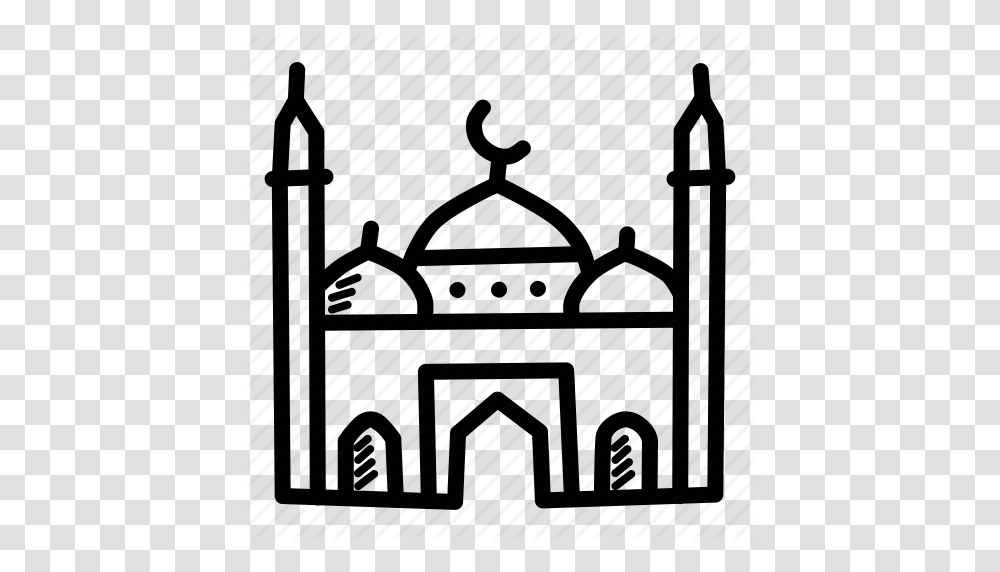 Download Islam Clipart Islam Muslim Clip Art Islam Mosque, Fence, Plan, Diagram, Brick Transparent Png