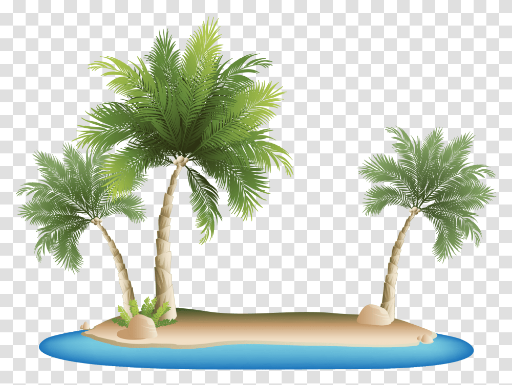 Download Islands Tropical Resort Clip Palm Tree Island, Plant, Arecaceae Transparent Png