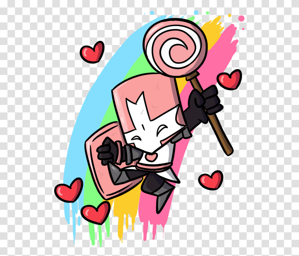 Download I'm This Lovely Dude Pink Knight In Castle Crashers, Candy, Food, Lollipop, Poster Transparent Png