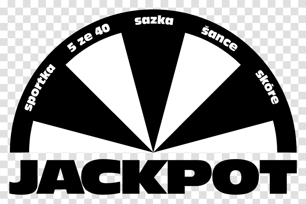 Download Jackpot Logo Black And White Circle, Symbol, Trademark, Face, Triangle Transparent Png