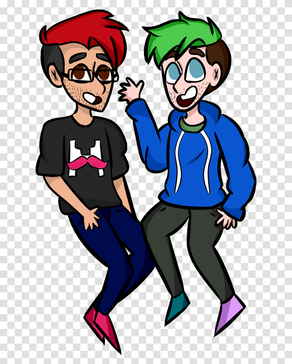 Download Jacksepticeye Image With Markiplier, Sleeve, Clothing, Long Sleeve, Person Transparent Png