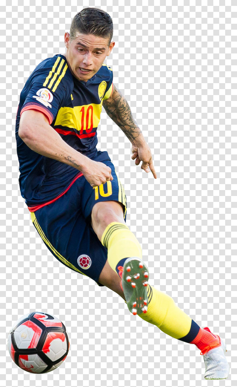 Download James Rodriguez Render Kick Up A Soccer Ball Football Boot, Team Sport, Person, People, Clothing Transparent Png