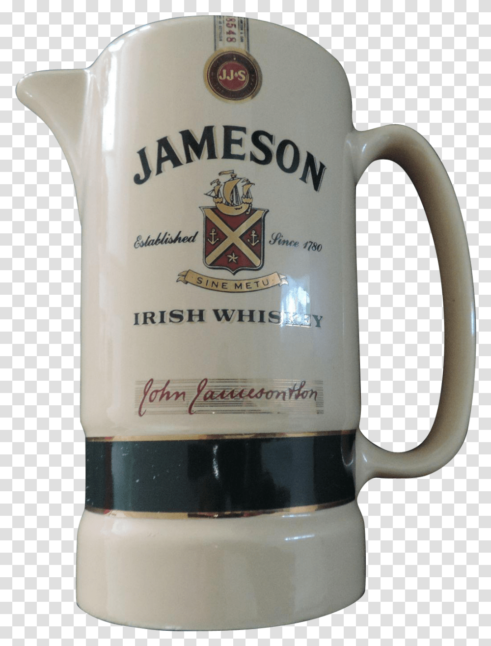 Download Jameson Irish Whiskey Water Jameson Irish Whiskey, Jug, Stein, Mixer, Appliance Transparent Png