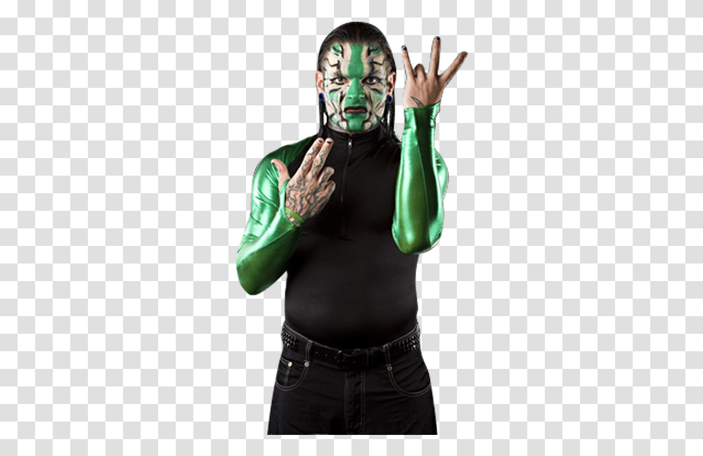 Download Jeff Hardy Green Face Paint Halloween Costume, Person, Clothing, Head, Spandex Transparent Png
