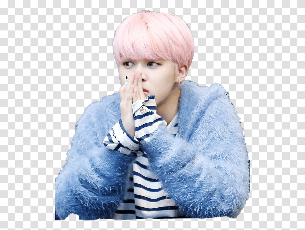 Download Jimin, Clothing, Person, Finger, Fur Transparent Png