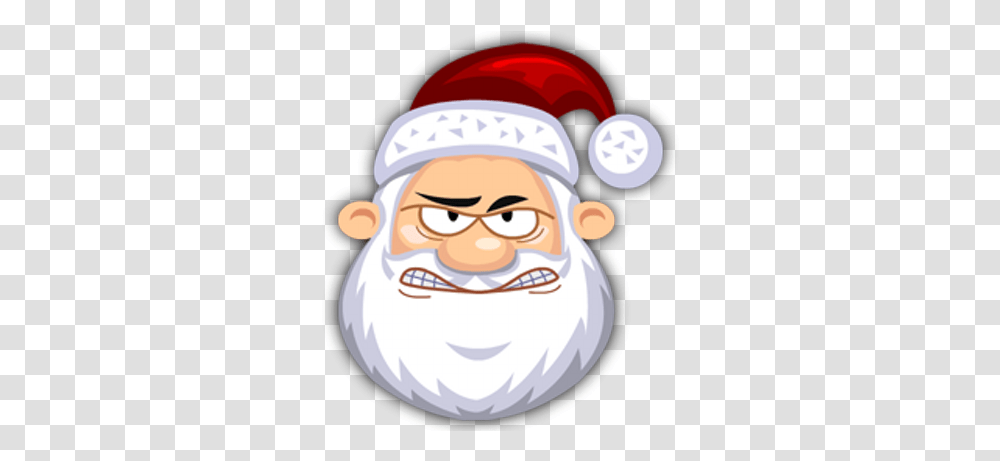 Download Johnny Bravo Santa Claus Face Full Size Happy Santa Claus Icon, Performer, Photography, Chef, Ping Pong Transparent Png