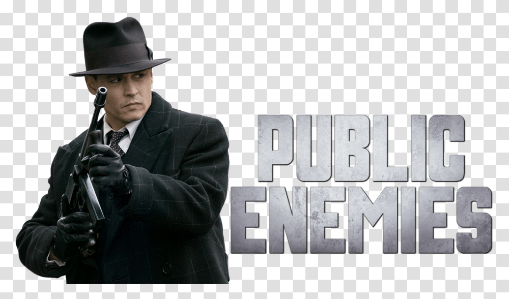 Download Johnny Depp Public Enemies Logo Movie, Suit, Overcoat, Person Transparent Png