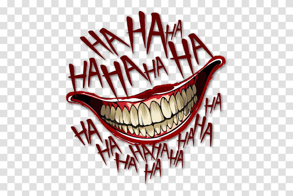 Download Joker T Shirt Youtube Quinn Harley Free Hq Image Hq Joker Haha, Teeth, Mouth, Interior Design, Indoors Transparent Png