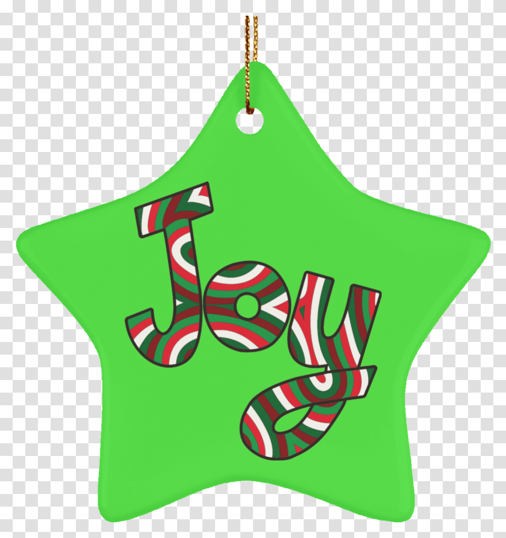Download Joy Ceramic Ornament Comfort & Christmas Christmas Ornament, Symbol, Star Symbol, Text, Number Transparent Png