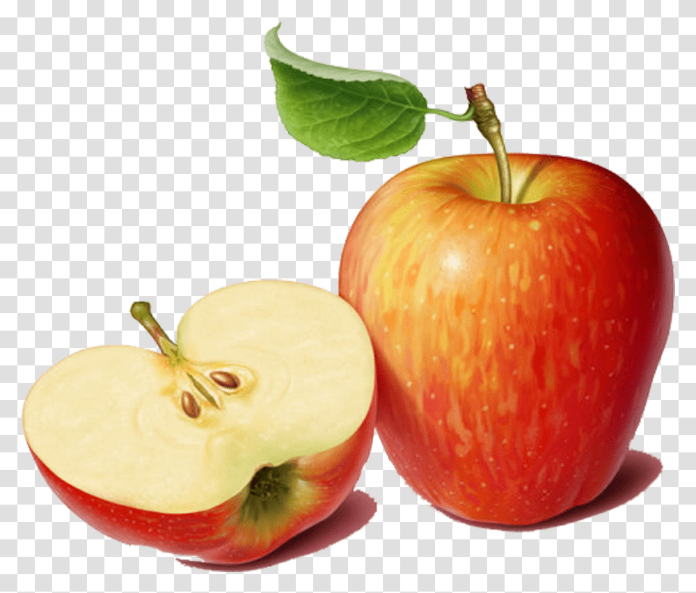 Download Juice Fruit Tree Apple Salad Hq Image Free One And Half Apples, Plant, Food, Egg Transparent Png