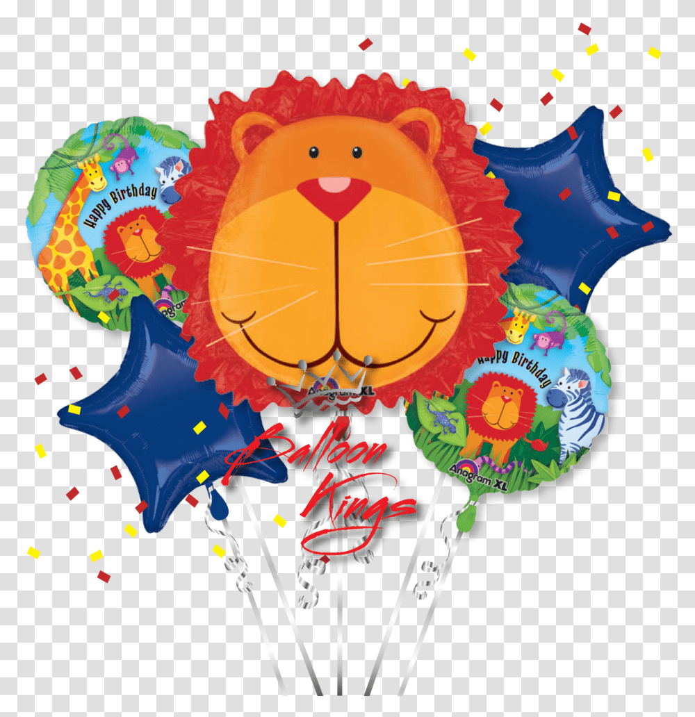 Download Jungle Animals Bouquet Illustration Full Size Foil, Ornament, Pattern, Graphics, Art Transparent Png