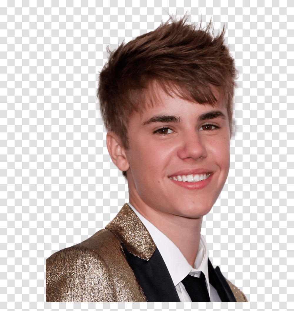 Download Justin Beiber Hair Banner Justin Bieber Billboard Music Awards 2011, Face, Person, Human, Tie Transparent Png