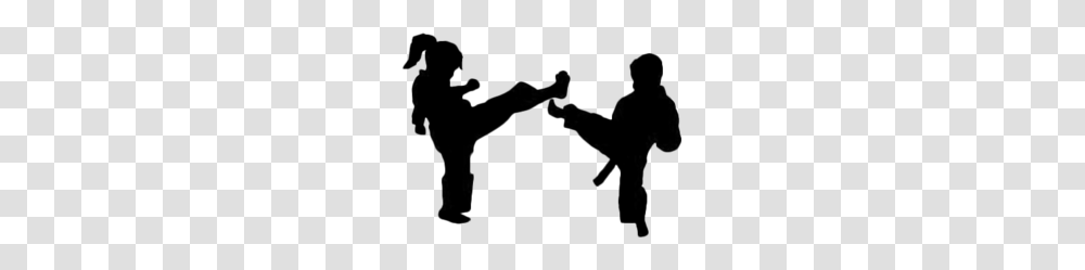 Download Karate Kids Clipart Karate Martial Arts Clip Art, Person, Silhouette, Plot, Cupid Transparent Png