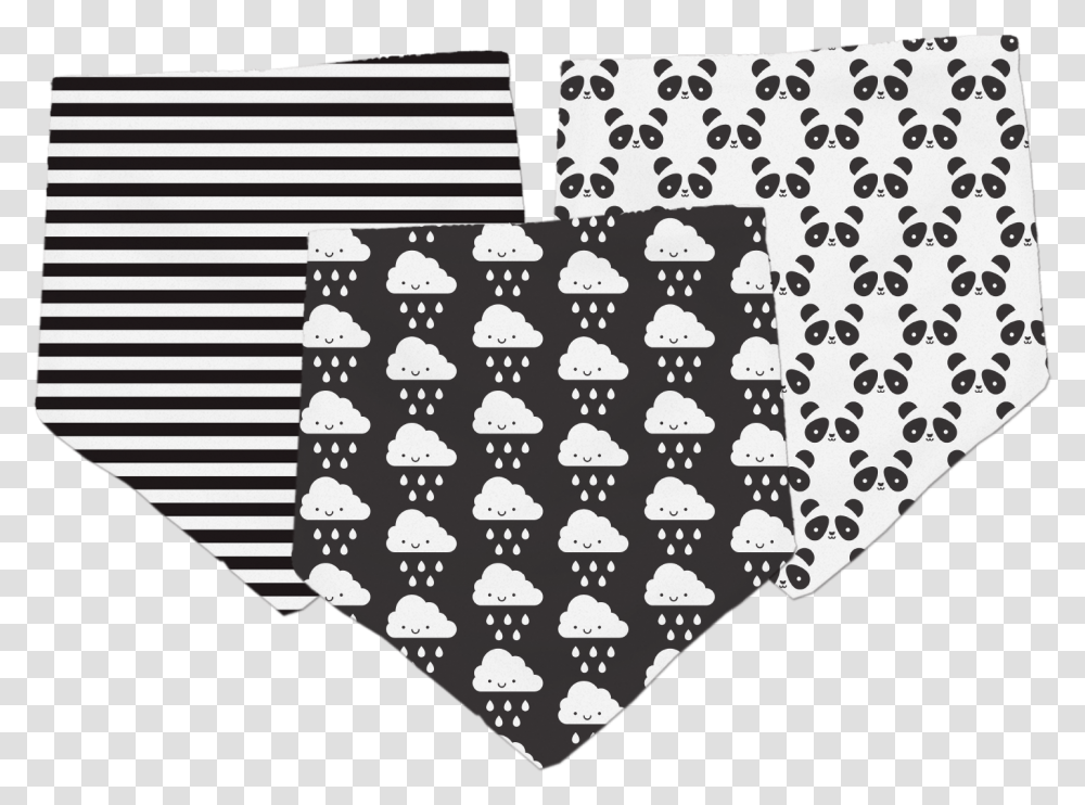 Download Kawaii Bandana Bibs 3 Pack Heart Image With Horizontal, Clothing, Apparel, Rug, Headband Transparent Png